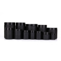 Custom kitchen use Matte black glass storage jar with lids for storing food spice powder